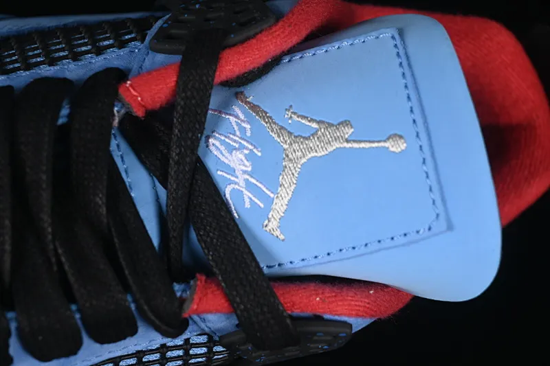 All categories Air Jordan Jordan series basketball shoes Air Jordan 4 Travis Scott Cactus Jack x Air Jordan 4 Retro AJ4 Joe 4 joint model suede blue 308497-406